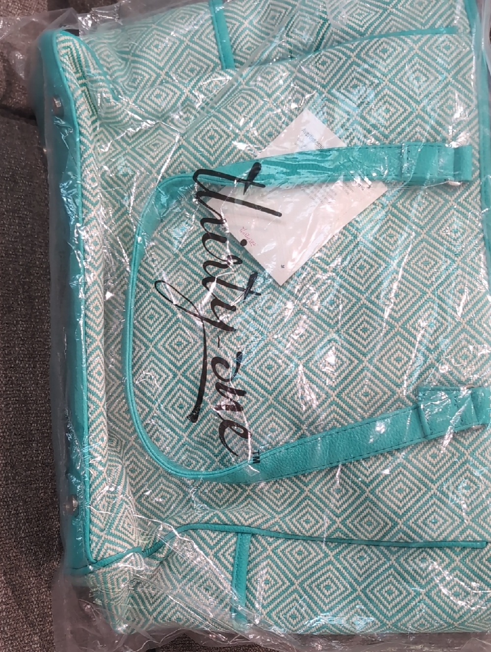 thirty-one Teal/White Tote NWT